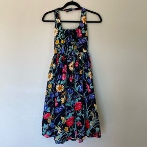 Together floral vintage dress halter neck women’s 2 petite